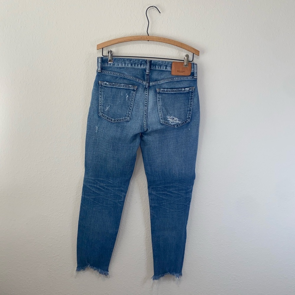 🎈Moussy Vintage Glendele Light Wash Distressed Zipper Fly Skinny Jeans! - Picture 9 of 13